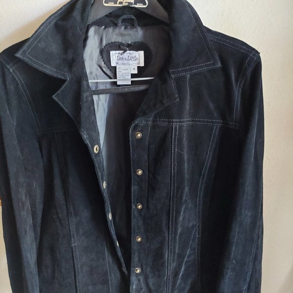 Black Suede Leather Jacket - Picture 3 of 3